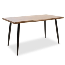 ΤΡΑΠΕΖΙ NEVE PAKOWORLD MDF ΚΑΡΥΔΙ-ΠΟΔΙ ΜΕΤΑΛΛΙΚΟ ΜΑΥΡΟ 140X80X75ΕΚ