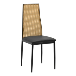 ΚΑΡΕΚΛΑ LASMIPE INART ΜΑΥΡΟ-ΦΥΣΙΚΟ PU-RATTAN 40X49X96ΕΚ