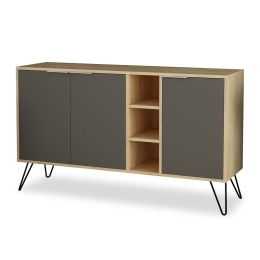 ΜΠΟΥΦΕΣ CLARA PAKOWORLD ΧΡΩΜΑ LIGHT OAK-ΑΝΘΡΑΚΙ 142X35.5X83ΕΚ