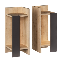 ΚΟΜΟΔΙΝΟ IMMERSE PAKOWORLD ΣΕΤ 2 ΤΜΧ. OAK-ΑΝΘΡΑΚΙ 27X25X60ΕΚ
