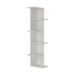 ΒΙΒΛΙOΘΗΚΗ ΓΩΝΙΑΚΗ SASO PAKOWORLD ΜΕΛΑΜΙΝΗΣ ΛΕΥΚΟ 37X37X141ΕΚ