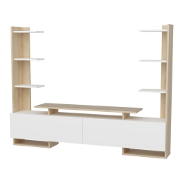 ΣΥΝΘΕΤΟ ΣΑΛΟΝΙΟΥ CLARRY PAKOWORLD ΛΕΥΚΟ-ΦΥΣΙΚΟ 183.6X31.5X140ΕΚ