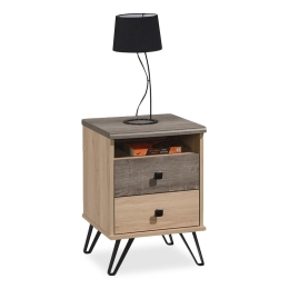 ΚΟΜΟΔΙΝΟ BRUNO PAKOWORLD ΜΕ 2 ΣΥΡΤΑΡΙΑ ΧΡΩΜΑ VISCOUNT - TORO 39,5X39,5X56,5ΕΚ