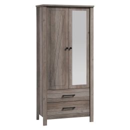 ΝΤΟΥΛΑΠΑ ΡΟΥΧΩΝ TARA PAKOWORLD ΔΙΦΥΛΛΗ ΚΑΘΡΕΠΤΗΣ RUSTIC OAK 84.5X52X193ΕΚ