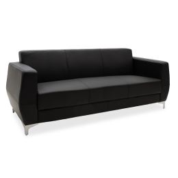 ΚΑΝΑΠΕΣ 3ΘΕΣΙΟΣ DERMIS PAKOWORLD INOX-ΤΕΧΝΟΔΕΡΜΑ ΜΑΥΡΟ 188X75X75ΕΚ