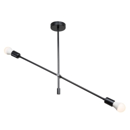 ΦΩΤΙΣΤΙΚΟ ΟΡΟΦΗΣ ΔΙΦΩΤΟ PWL-1157 PAKOWORLD E27 ΜΑΥΡΟ 90X90X55ΕΚ