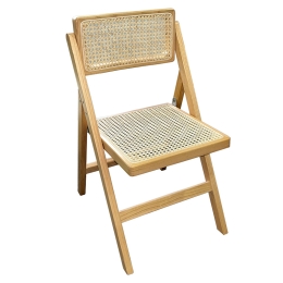 ΚΑΡΕΚΛΑ YOKO PAKOWORLD ΠΤΥΣΣΟΜΕΝΗ ΜΠΕΖ PVC RATTAN-ΦΥΣΙΚΟ ΠΟΔΙ