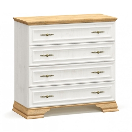 ΣΥΡΤΑΡΙΕΡΑ JADEN PAKOWORLD 4ΩΝ ΣΥΡΤΑΡΙΩΝ GOLDEN OAK-ΛΕΥΚΟ ANTIQUE 93,5X39X88,5ΕΚ