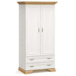 ΝΤΟΥΛΑΠΑ JADEN PAKOWORLD ΔΙΦΥΛΛΗ GOLDEN OAK-ΛΕΥΚΟ ANTIQUE 101X62X197,5ΕΚ