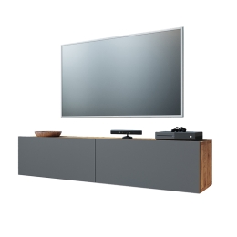 ΕΠΙΠΛΟ ΤΗΛΕΟΡΑΣΗΣ ΕΠΙΤΟΙΧΙΟ DELLO PAKOWORLD ΑΝΘΡΑΚΙ-OAK 140X31,5X29,5ΕΚ
