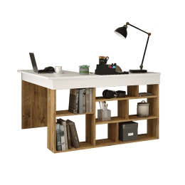ΓΡΑΦΕΙΟ ΓΩΝΙΑΚΟ ROSALINE PAKOWORLD ΛΕΥΚΟ-OAK 120X129X72ΕΚ