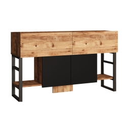 ΜΠΟΥΦΕΣ JAYDON PAKOWORLD ΜΕΛΑΜΙΝΗΣ ΦΥΣΙΚΟ-ΜΑΥΡΟ 139X43X83.5ΕΚ