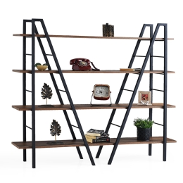 ΒΙΒΛΙΟΘΗΚΗ MADDEN PAKOWORLD ΜΑΥΡΟ-ΚΑΡΥΔΙ 160X35X140ΕΚ