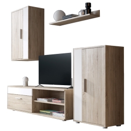 ΣΥΝΘΕΤΟ ΣΑΛΟΝΙΟΥ ZAFIRA PAKOWORLD SONOMA-ΛΕΥΚΟ 190X35X190ΕΚ