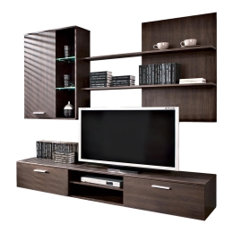 ΣΥΝΘΕΤΟ ΣΑΛΟΝΙΟΥ SALOME PAKOWORLD LED WENGE 200X41X190ΕΚ