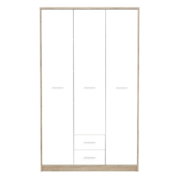 ΝΤΟΥΛΑΠΑ ΡΟΥΧΩΝ SERENITY PAKOWORLD ΤΡΙΦΥΛΛΗ SONOMA-ΛΕΥΚΟ 118.5X54X196.5ΕΚ