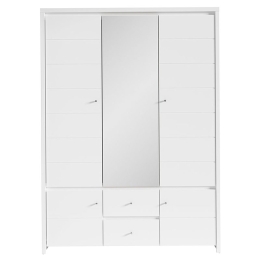 ΝΤΟΥΛΑΠΑ ΡΟΥΧΩΝ ΤΡΙΦΥΛΛΗ FANSI PAKOWORLD ΛΕΥΚΟ 153.5X55.5X211ΕΚ