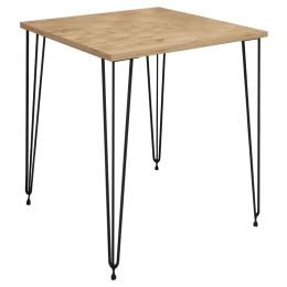 ΤΡΑΠΕΖΙ BRUCE PAKOWORLD ΚΑΡΥΔΙ-ΜΑΥΡΟ 60X60X74ΕΚ