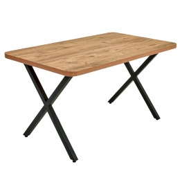 Τραπέζι Marigold pakoworld καρυδί-μαύρο 120x70x75εκ
