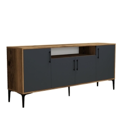 ΜΠΟΥΦΕΣ FUMOMEL PAKOWORLD ΜΕΛΑΜΙΝΗΣ SONOMA-ΑΝΘΡΑΚΙ-ΜΑΥΡΟ 180X40,5X78ΕΚ