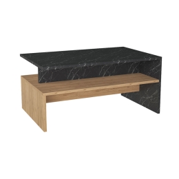 ΤΡΑΠΕΖΙ ΣΑΛΟΝΙΟΥ RIHARDO PAKOWORLD ΜΕΛΑΜΙΝΗΣ OAK-ΜΑΥΡΟ 90X56X42ΕΚ
