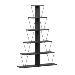 ΒΙΒΛΙΟΘΗΚΗ MINI TARS PAKOWORLD ΑΝΘΡΑΚΙ-ΜΑΥΡΟ 130X22X146ΕΚ