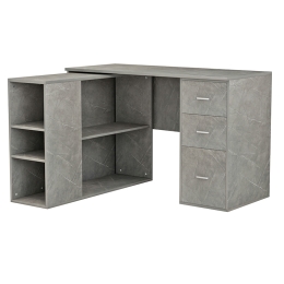 ΓΡΑΦΕΙΟ ΓΩΝΙΑΚΟ POLINA PAKOWORLD ΓΚΡΙ ΜΑΡΜΑΡΟΥ120X100X75ΕΚ