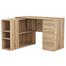 ΓΡΑΦΕΙΟ ΓΩΝΙΑΚΟ POLINA PAKOWORLD ΦΥΣΙΚΟ 120X100X75ΕΚ
