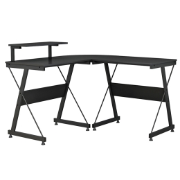 ΓΡΑΦΕΙΟ GAMING ΓΩΝΙΑΚΟ ARIEN PAKOWORLD ΜΑΥΡΟ 120X120X87ΕΚ