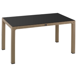 ΤΡΑΠΕΖΙ EXPLORE PAKOWORLD ΜΕ UV PROTECTION PP CAPPUCINO 150X90X73.5ΕΚ
