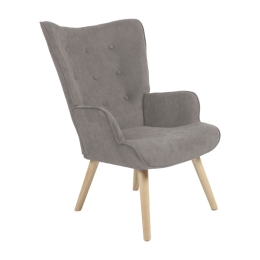 ΠΟΛΥΘΡΟΝΑ FLUFFY PAKOWORLD ΥΦΑΣΜΑ ΓΚΡΙ-ΠΟΔΙ RUBBERWOOD ΦΥΣΙΚΟ 75X69X96ΕΚ