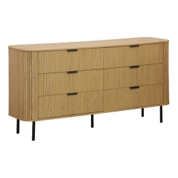 ΣΥΡΤΑΡΙΕΡΑ SCANDI PAKOWORLD ΜΕ 6 ΣΥΡΤΑΡΙΑ ΦΥΣΙΚΟ 153X46X81ΕΚ