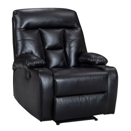 ΠΟΛΥΘΡΟΝΑ RELAX ΜΕ ΠΟΤΗΡΟΘΗΚΗ TERPSI PAKOWORLD ΜΑΥΡΟ PU 80X94X100ΕΚ