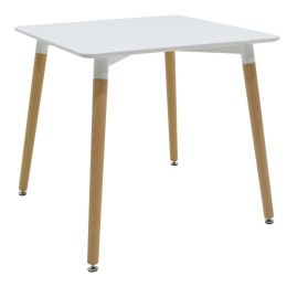 ΤΡΑΠΕΖΙ NATALI PAKOWORLD MDF ΛΕΥΚΟ-ΠΟΔΙΑ ΦΥΣΙΚΟ 80X80X76ΕΚ