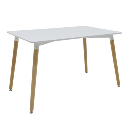 ΤΡΑΠΕΖΙ NATALI PAKOWORLD MDF ΛΕΥΚΟ-ΠΟΔΙΑ ΦΥΣΙΚΟ 120X80X76ΕΚ