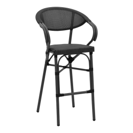 ΣΚΑΜΠΟ ΜΠΑΡ EFOLIAN PAKOWORLD ΜΑΥΡΟ ΑΛΟΥΜΙΝΙΟ-ΜΑΥΡΟ TEXTILENE 58X58X113ΕΚ