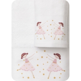 Borea Πετσέτες Σετ 2ΤΜΧ Olivia Λευκό 70 x 120 / 30 x 50 cm Λευκό