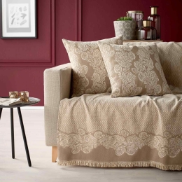 Ριχτάρι 723 Beige Gofis Home Τριθέσιο 180x310cm Chenille