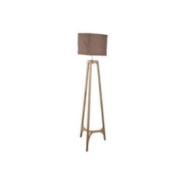 Artekko Ξύλινο Φωτιστικό Δαπέδου 43x43x145 Καφέ/Μπεζ