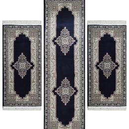 Σετ Κρεβατοκάμαρας 3Τμχ. Qom Blue Barok ΣΕΤ (2 70x150 & 70x230) Μαλλί
