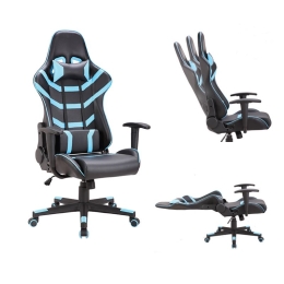 BF9050 GAMING ΠΟΛΥΘΡΟΝΑ ΓΡΑΦΕΙΟΥ, ΑΝΑΚΛΙΣΗ ΠΛΑΤΗΣ ΕΩΣ 90°, PU ΜΑΥΡΟ - ΜΠΛΕ