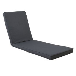 LOUNGER ΜΑΞΙΛΑΡΙ ΞΑΠΛΩΣΤΡΑΣ ΥΦΑΣΜΑ ΓΚΡΙ ΜΕ ΒΑΤΑ ΚΑΙ ΦΕΡΜΟΥΑΡ