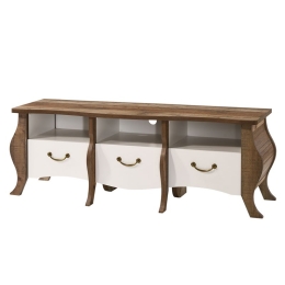 SCARLET ΕΠΙΠΛΟ TV ΑΠΟΧΡΩΣΗ ANTIQUE OAK - ΑΣΠΡΟ