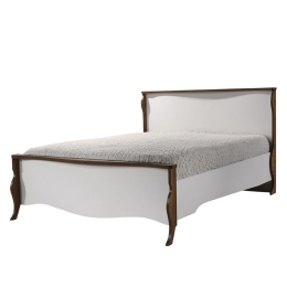 SCARLET ΚΡΕΒΑΤΙ ΔΙΠΛΟ, ΓΙΑ ΣΤΡΩΜΑ 160X200CM, ΑΠΟΧΡΩΣΗ ANTIQUE OAK - ΑΣΠΡΟ