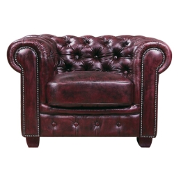 CHESTERFIELD BIRMINGHAM ΠΟΛΥΘΡΟΝΑ ΣΑΛΟΝΙΟΥ ΚΑΘΙΣΤΙΚΟΥ, ΔΕΡΜΑ ANTIQUE RED