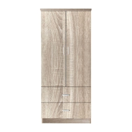 CLOSET ΝΤΟΥΛΑΠΑ ΔΙΦΥΛΛΗ, ΡΑΦΙ, ΘΕΣΕΙΣ ΓΙΑ ΚΡΕΜΑΣΤΡΕΣ, 2 ΣΥΡΤΑΡΙΑ, ΑΠΟΧΡΩΣΗ SONOMA