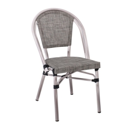 COSTA ΚΑΡΕΚΛΑ DINING ΑΛΟΥΜΙΝΙΟΥ, ΑΠΟΧΡΩΣΗ ANTIQUE GREY -TEXTILENE ΜΠΕΖ