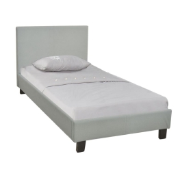 WILTON ΚΡΕΒΑΤΙ ΜΟΝΟ, ΓΙΑ ΣΤΡΩΜΑ 90X190CM, ΥΦΑΣΜΑ ΑΠΟΧΡΩΣΗ GREY STONE