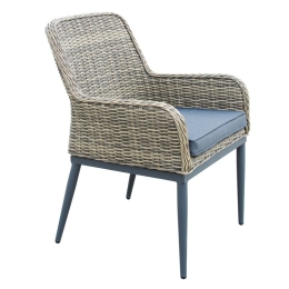 HAVANA ΠΟΛΥΘΡΟΝΑ ΤΡΑΠΕΖΑΡΙΑΣ ΚΗΠΟΥ-ΒΕΡΑΝΤΑΣ, ALU - WICKER GREY BROWN, ΜΑΞΙΛΑΡΙ ΑΝΘΡΑΚΙ