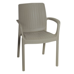 ARMONIA ΠΟΛΥΘΡΟΝΑ PP ΣΤΟΙΒΑΖΟΜΕΝΗ, ΑΠΟΧΡΩΣΗ CAPPUCCINO ( RATTAN LOOK )